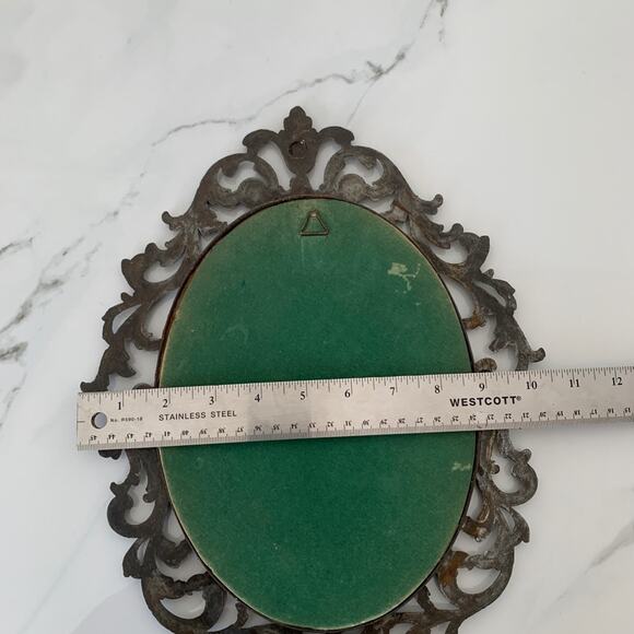 Antique Rococo French Portrait On Silk Frame - Picture 6 of 6